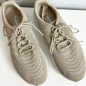 Propet Womens Tour Knit Shoes Tan/Sand White WAA112M Size 8.5 Wide